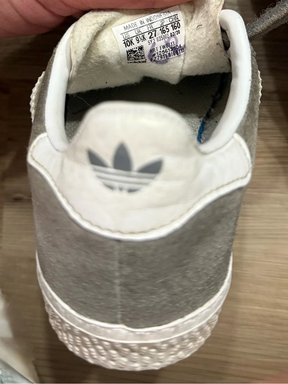adidas Kids Gazelle Suede Sneakers - Gray/White